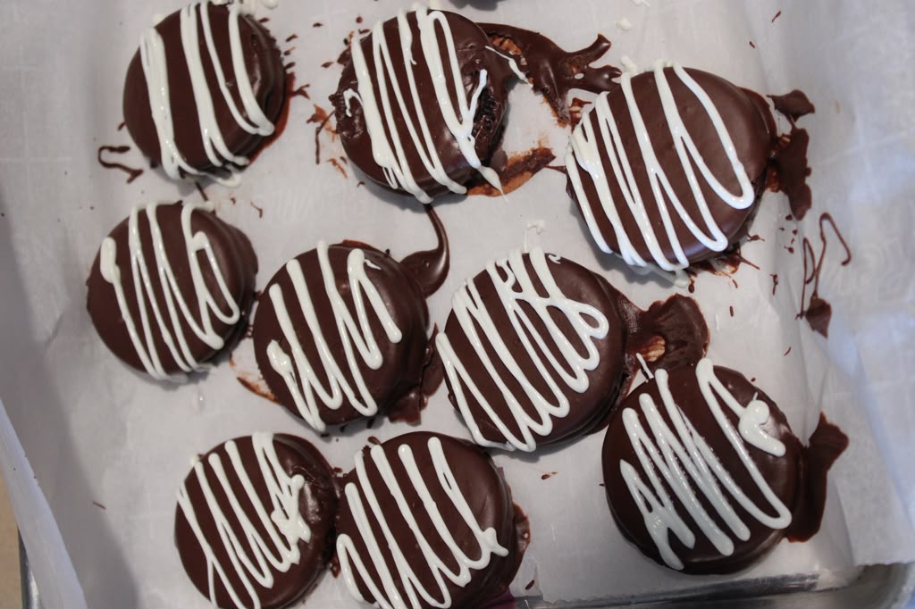Dark Chocolate Dipped Sandwich Cookies